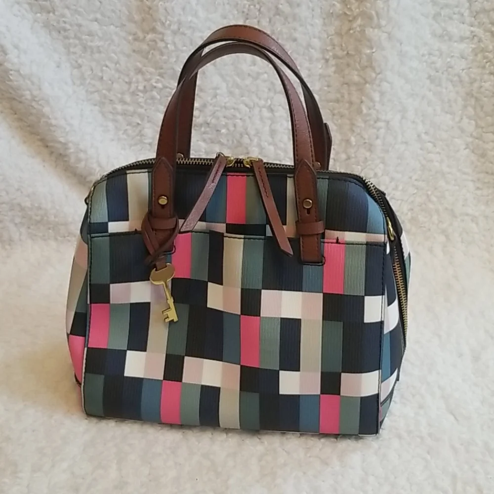 FOSSIL Rachel Satchel Bag with Key Fob